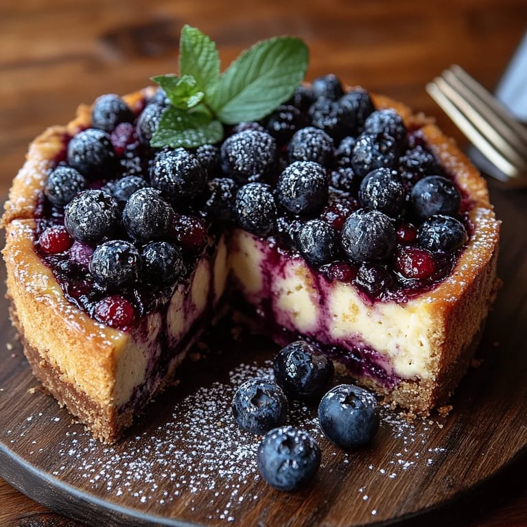 Simple Blueberry Basque Cheesecake: An Incredible 7-Ingredient Recipe
