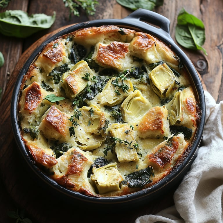 Spinach Artichoke Strata