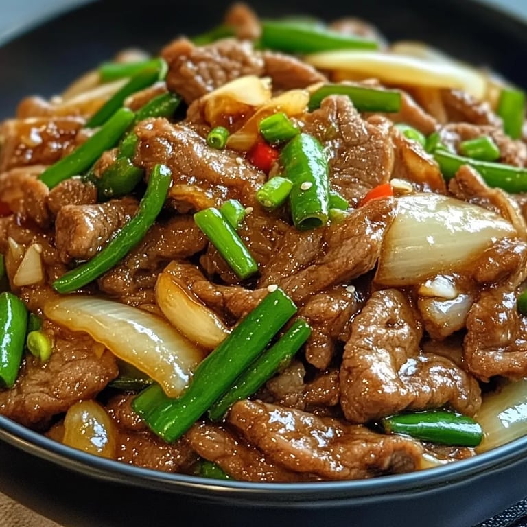 Chinese Beef and Onion Stir Fry