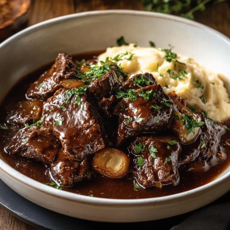 Easy Slow Cooker Beef Manhattan