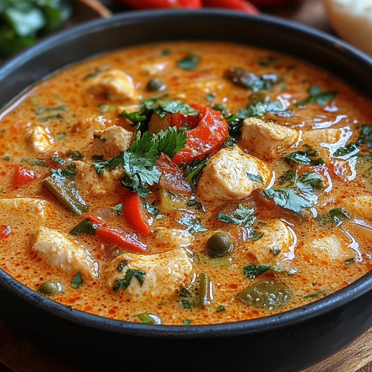 Einfaches thailändisches rotes Curry mit Hähnchen: Ein unglaublich einfaches Rezept