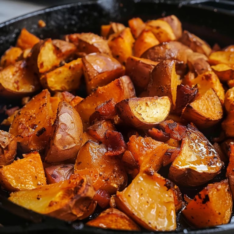 Roasted Apple Cinnamon Sweet Potatoes