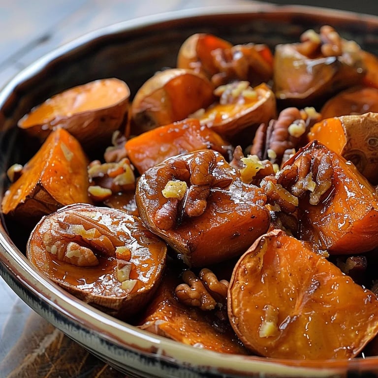 Walnut Maple Roasted Sweet Potatoes