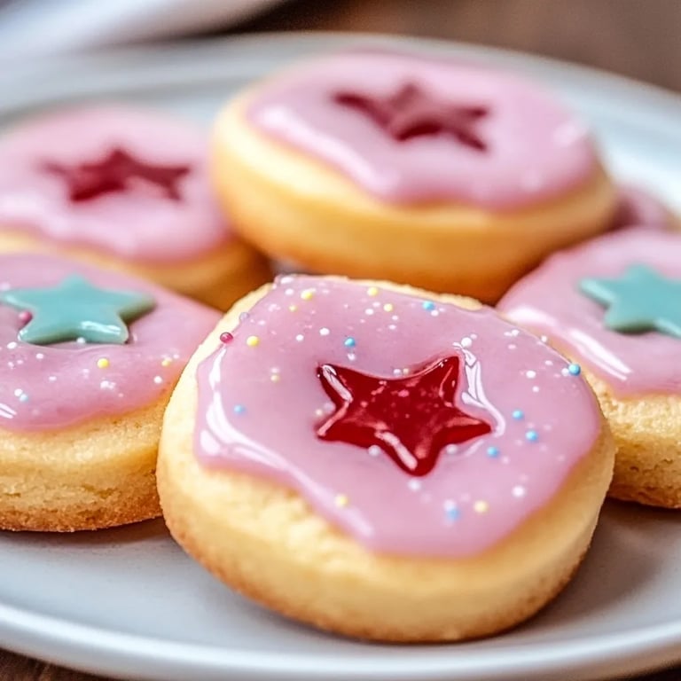 Einfache Buntglas-Kekse