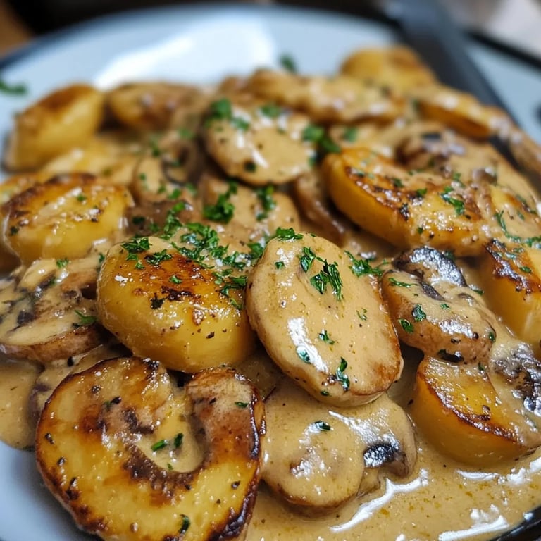 Cremige Gnocchi-Pilz-Pfanne