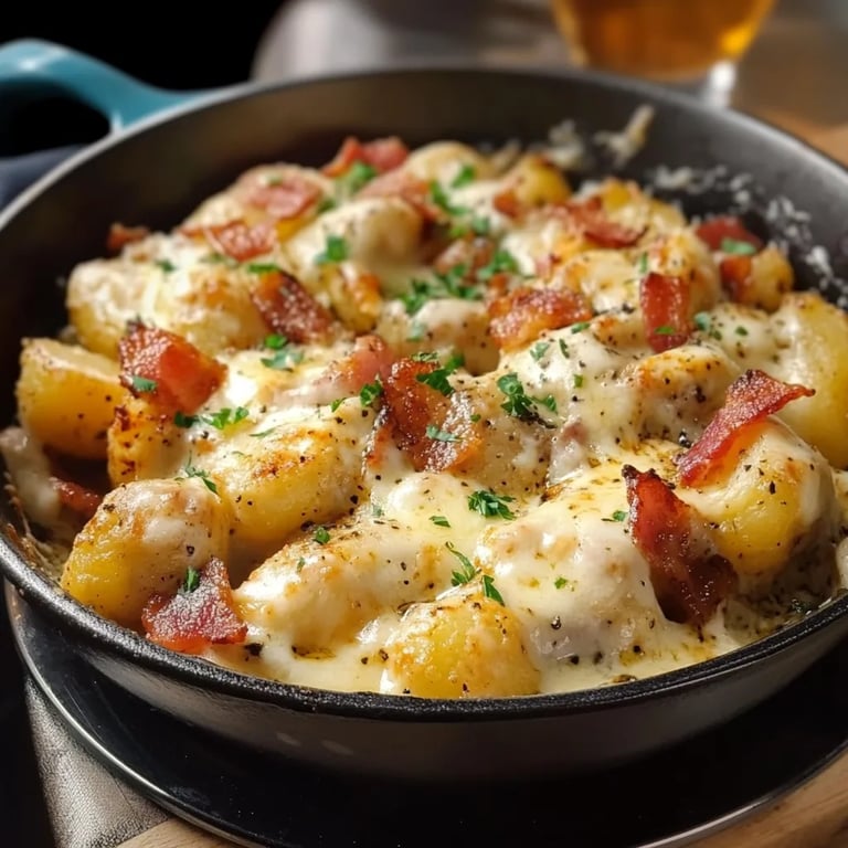 Käse-Truthahn-Speck-Ranch-Kartoffeln