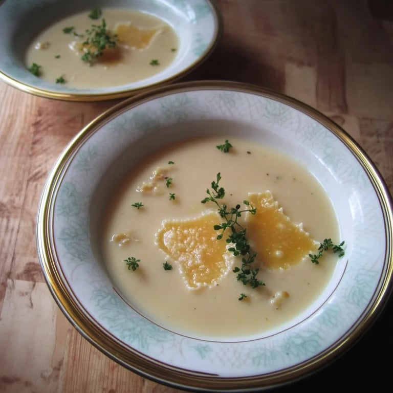 Parmesansuppe mit Trüffelöl
