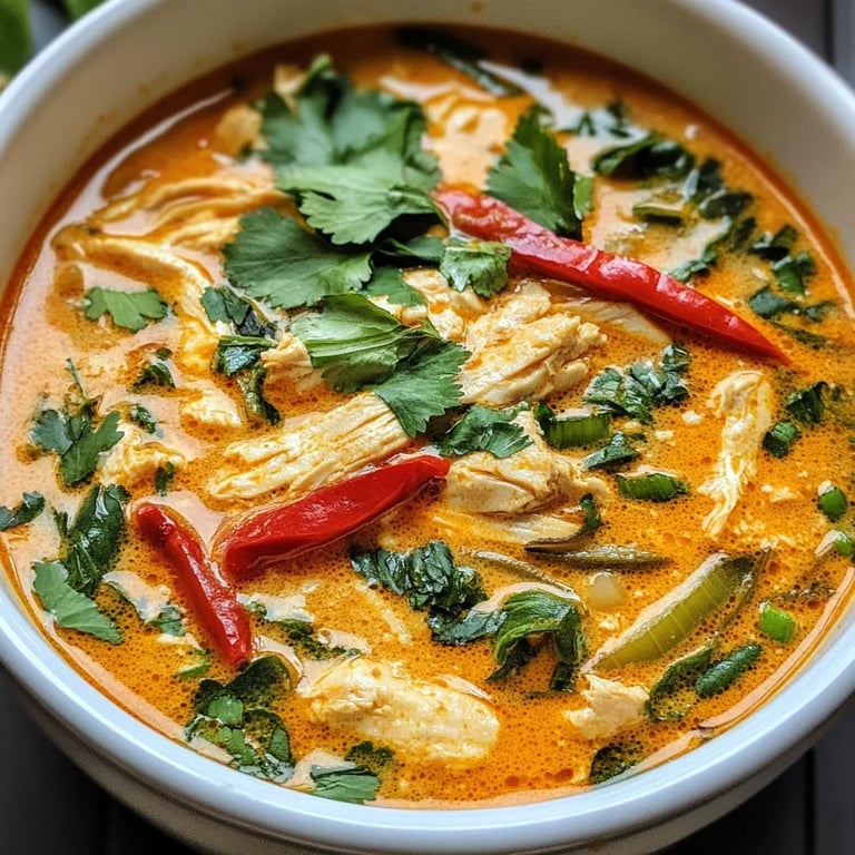 Crockpot Thai Coconut Chicken Soup