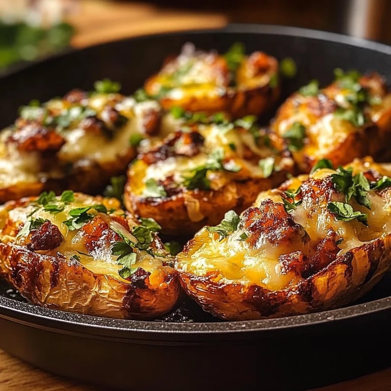 Klassische gefüllte Ofenkartoffel