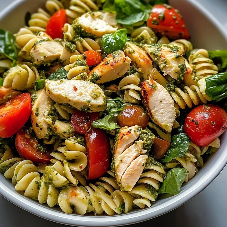 Ensalada de Pasta con Pesto y Pollo Fácil: La Increíble Receta en 25 Minutos
