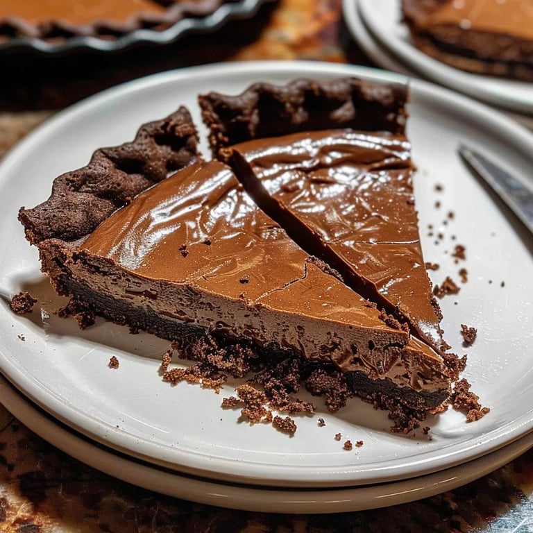 Dark Chocolate Chess Pie