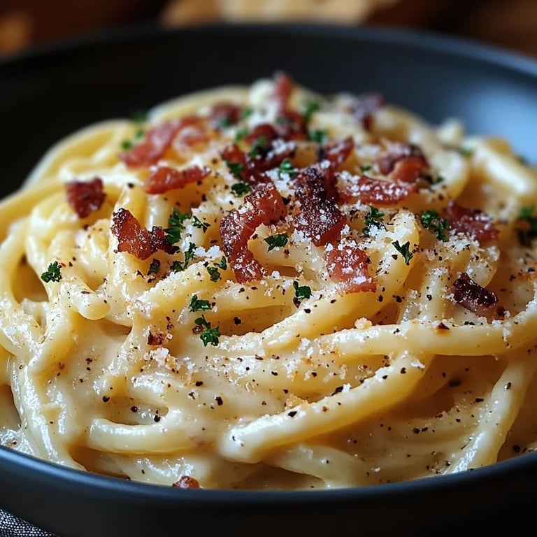 <p>Creamy Bacon Carbonara Pasta: An Incredible 7-Minute Recipe</p>