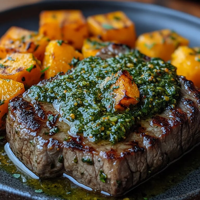 Bistec con Salsa Verde y Puré de Batatas: Una Increíble Receta Última