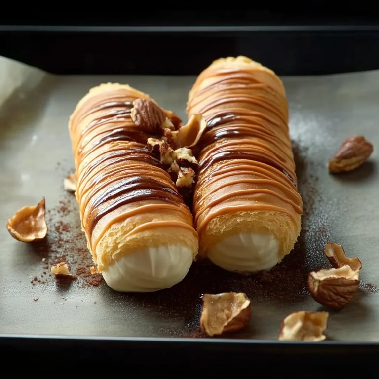 Hazelnut Custard Fillo Cigars