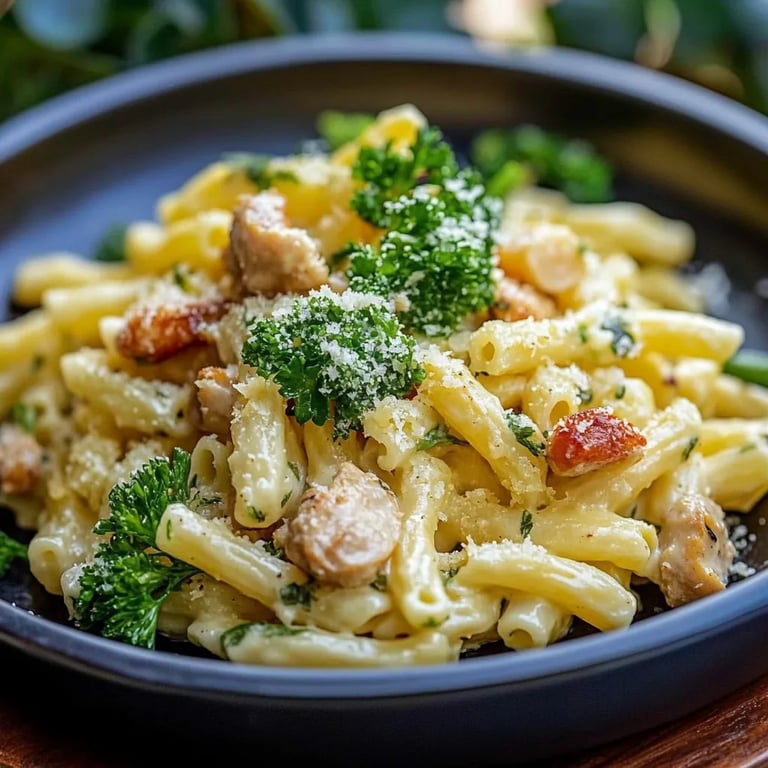 Hähnchen-Brokkoli-Pasta aus der Pfanne