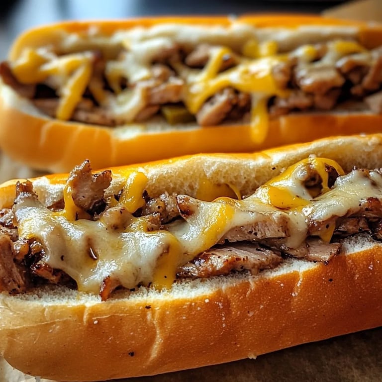 Hähnchen Cheesesteaks