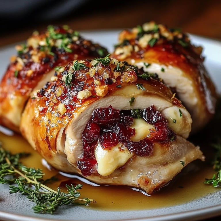 Impressive Cranberry Brie Stuffed Chicken
