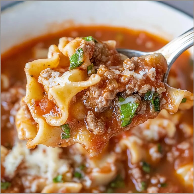 High Protein Lasagna Soup