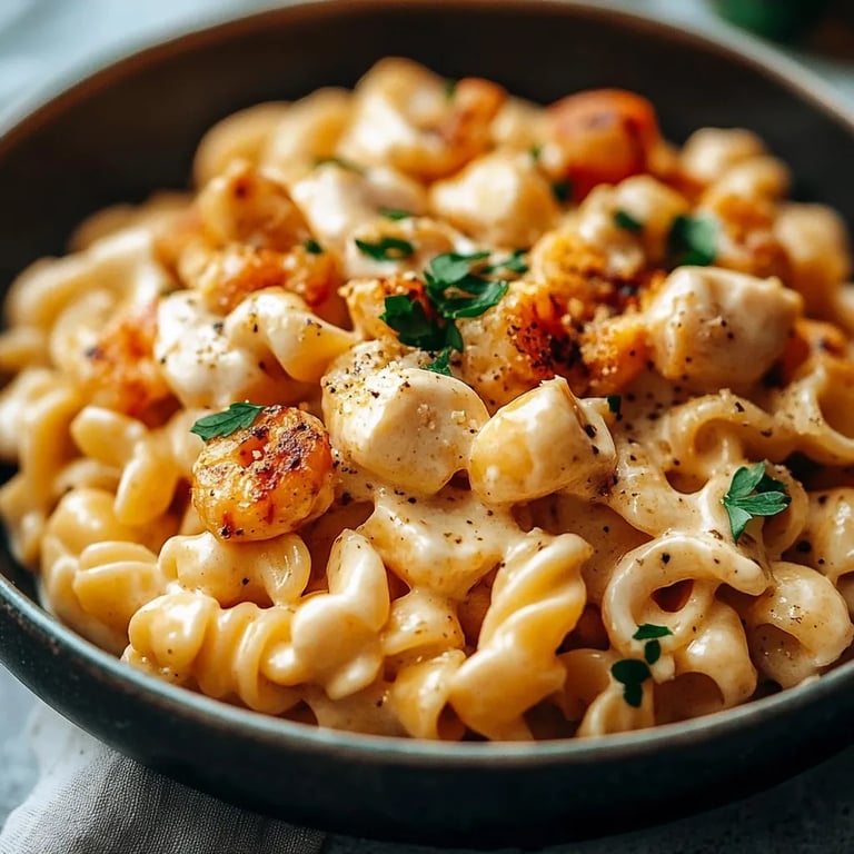 Rotini Cremoso de Frango Cajun com Alho e Mussarela: Uma Receita Incrível e Definitiva