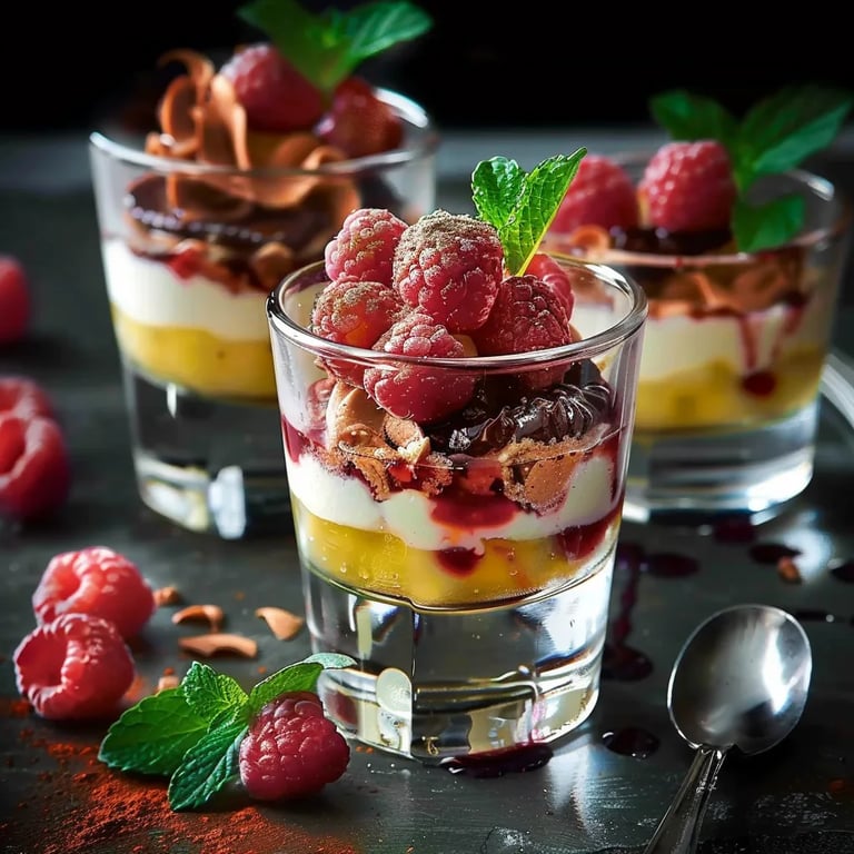 Vorspeisensüppchen im Glas