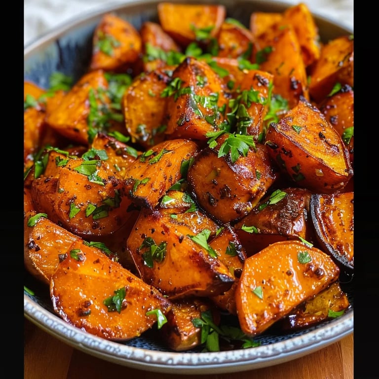 Easy Honey Roasted Sweet Potatoes