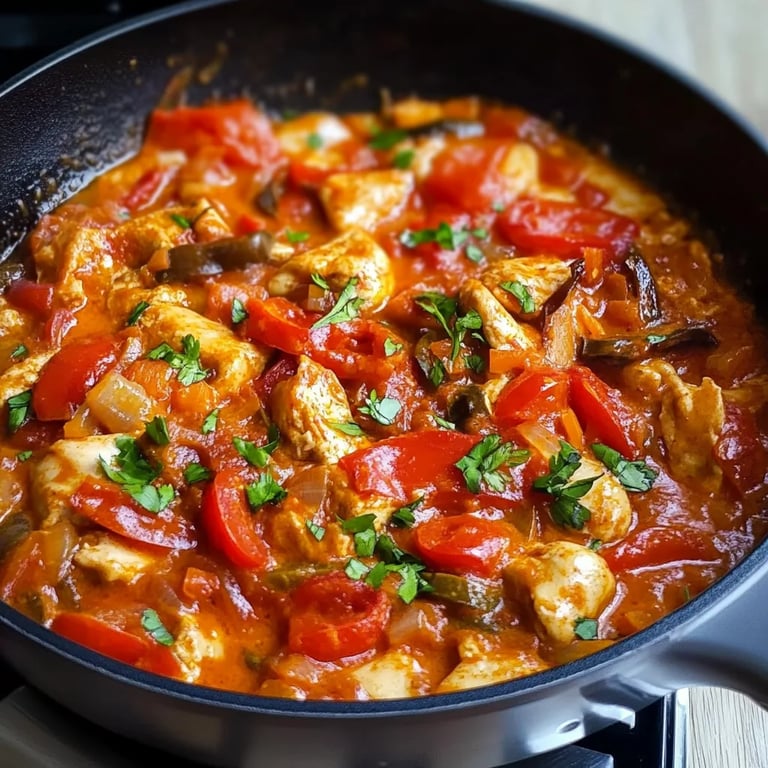 Hähnchen-Paprika-Pfanne