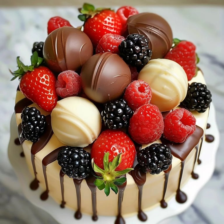 Dulces llenos de frutas del bosque