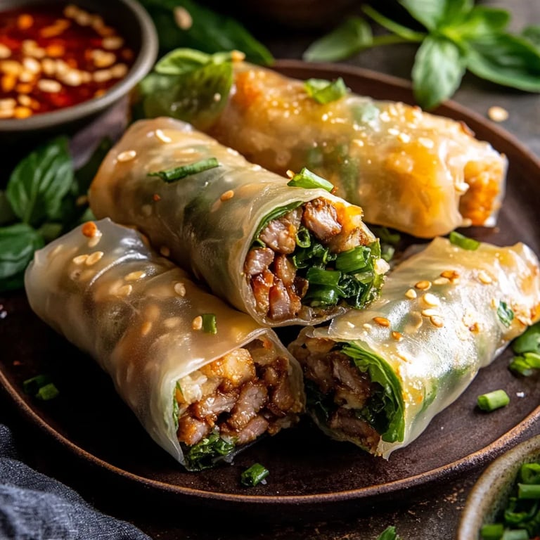 20 Minute Thai Basil Beef Rolls