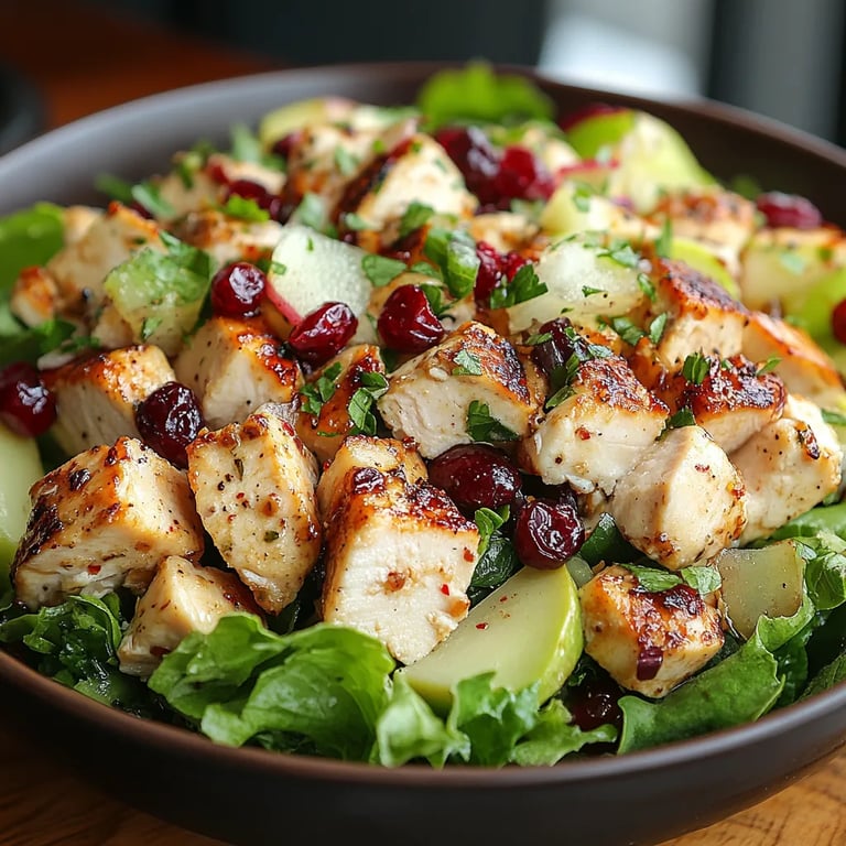 Hähnchensalat mit Apfel und Cranberry: Ein Unglaubliches Ultimatives Rezept für 4 Portionen