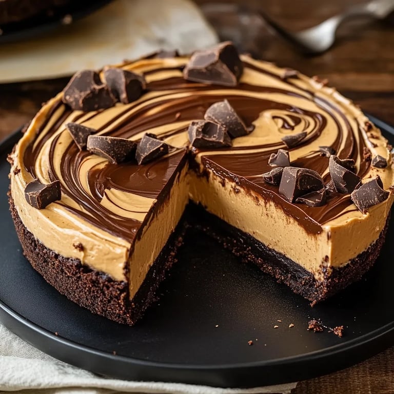 Decadent Chocolate Peanut Butter Swirl Pie