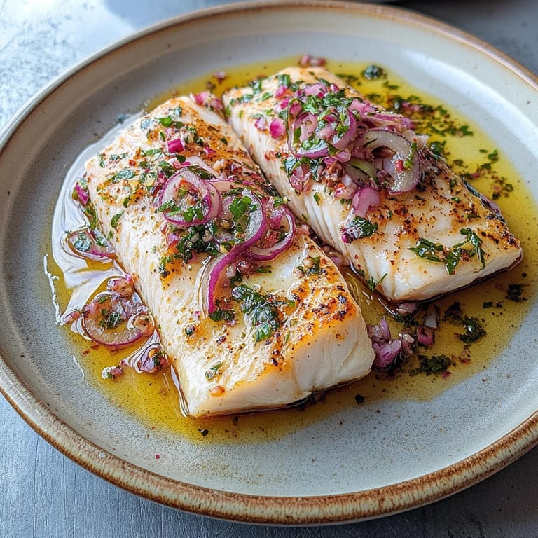 Grilled Fish w/ Caper & Red Onion Dressing: An Amazing Ultimate Recipe