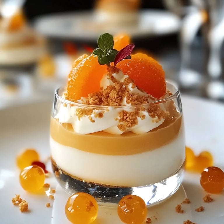 Eierlikör-Mousse mit Spekulatius-Creme und Mandarinen