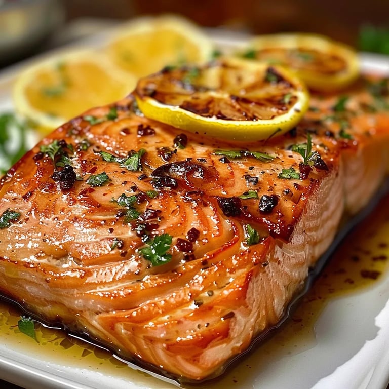 Texas Roadhouse Style Baked Salmon