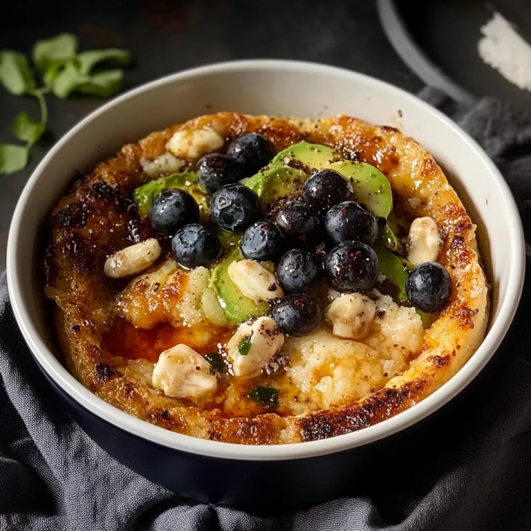 Gebackene Protein-Pfannkuchen-Bowls