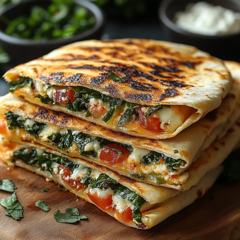 Quesadillas aux Épinards et à la Feta : Une Recette Incroyable Ultime
