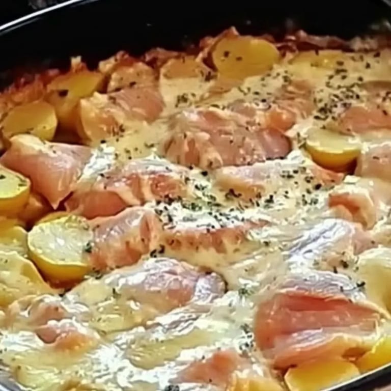 Hähnchen Kartoffel Gratin