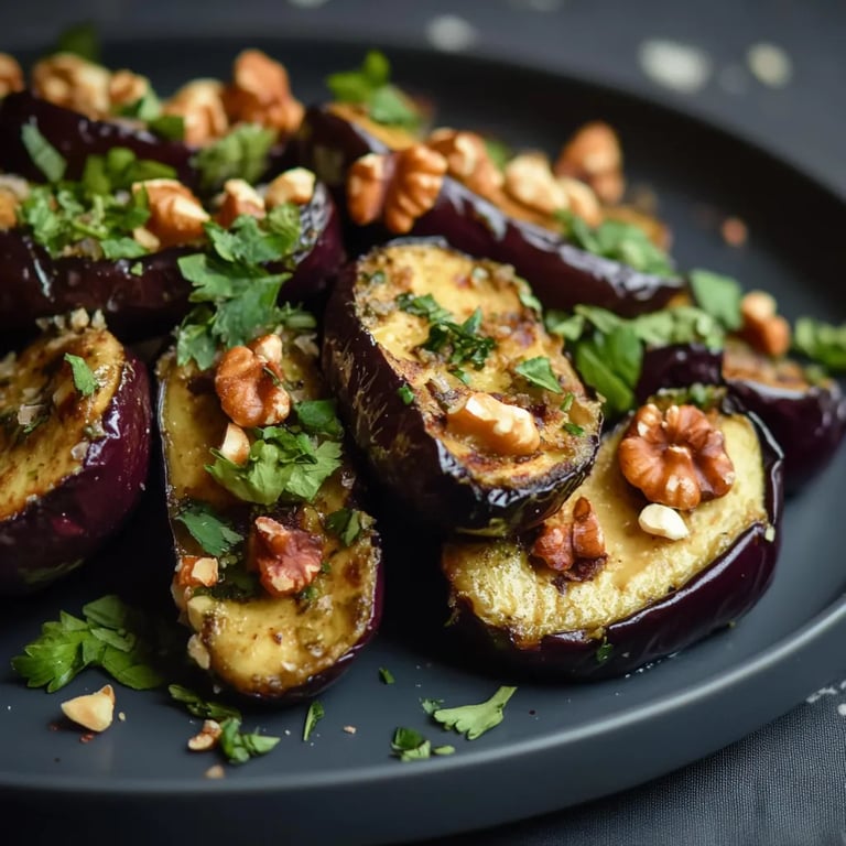 Gefüllte Auberginen mit Walnusspaste
