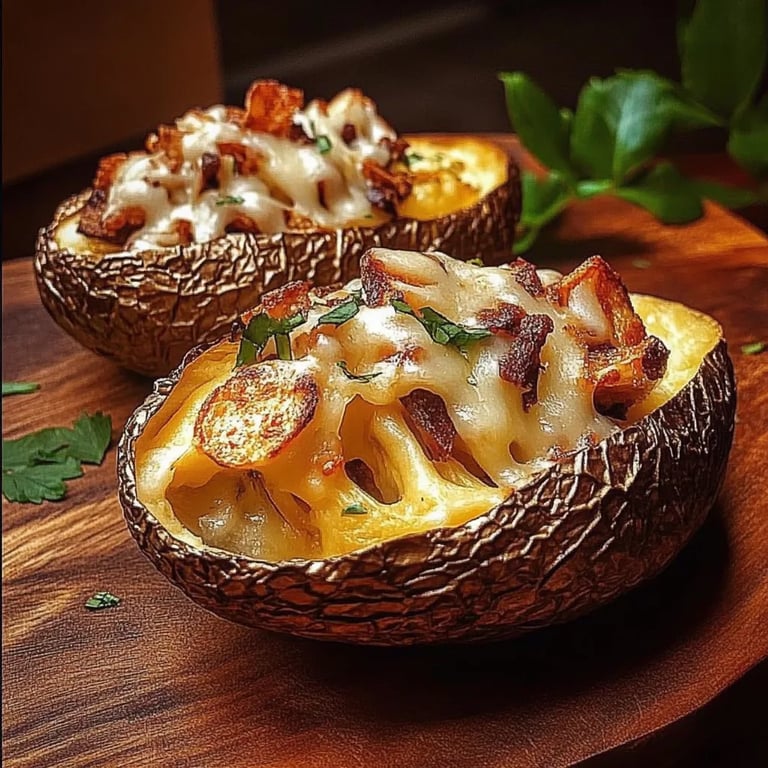 Klassische gefüllte Ofenkartoffel