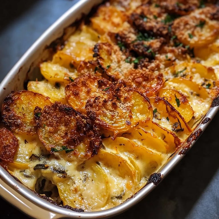 Cheesy Root Vegetable Gratin