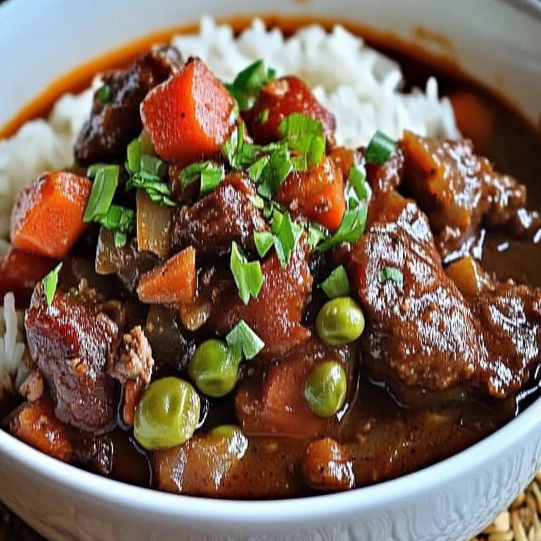 Jamaican Beef Stew With Rice