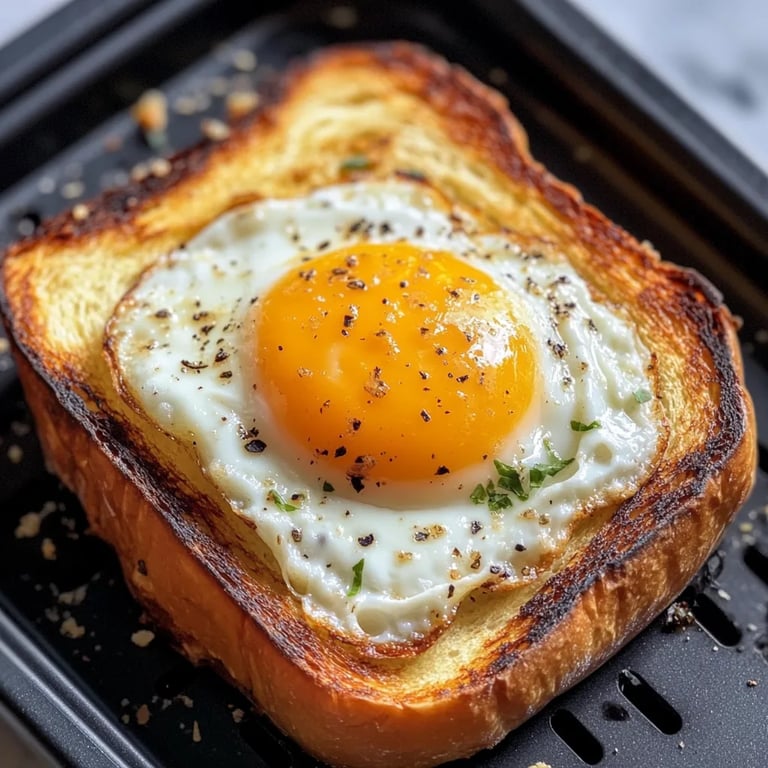 Air Fryer Egg and Cheese Toast