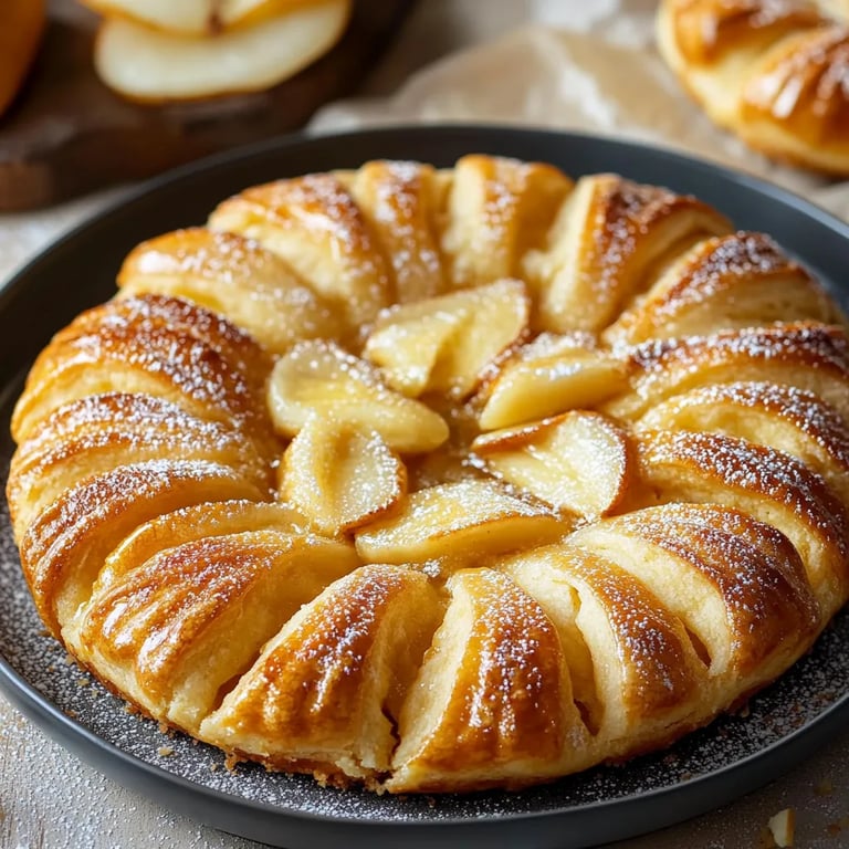 Apfelringe mit Blätterteig