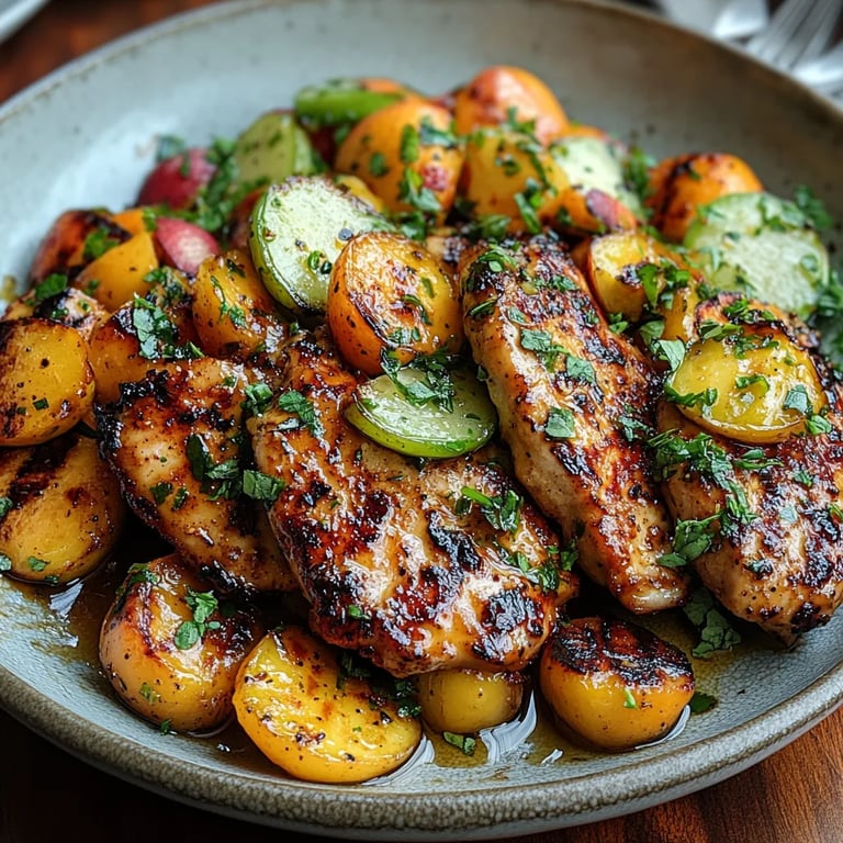 Frango Grelhado com Mel e Mostarda com Salada de Pêssego: Uma Receita Incrível e Definitiva