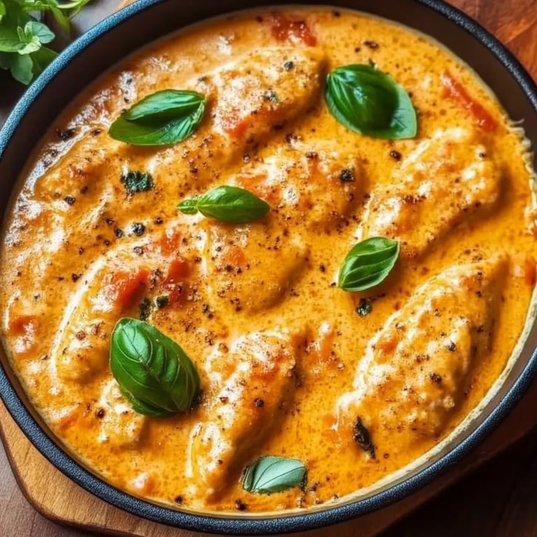 Hähnchenfilet in Frischkäse-Parmesan-Soße