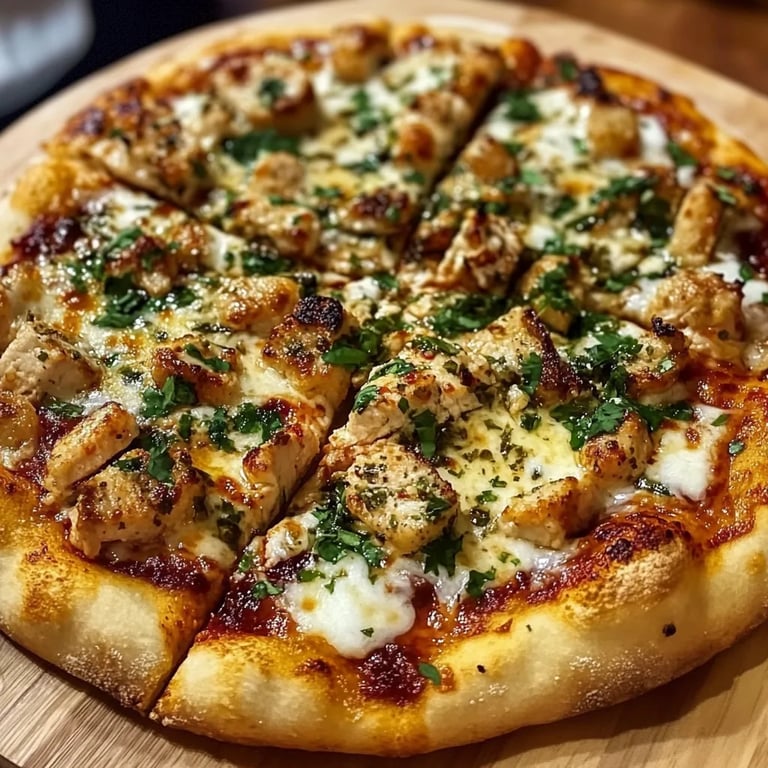 Scharfe Knoblauch-Hähnchen-Pizza: Ein Unglaubliches Ultimatives Rezept