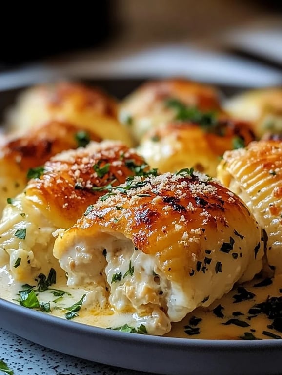 Chicken Pillows With Creamy Parmesan Sauce