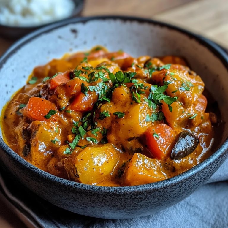 Kürbiscurry mit Kichererbsen