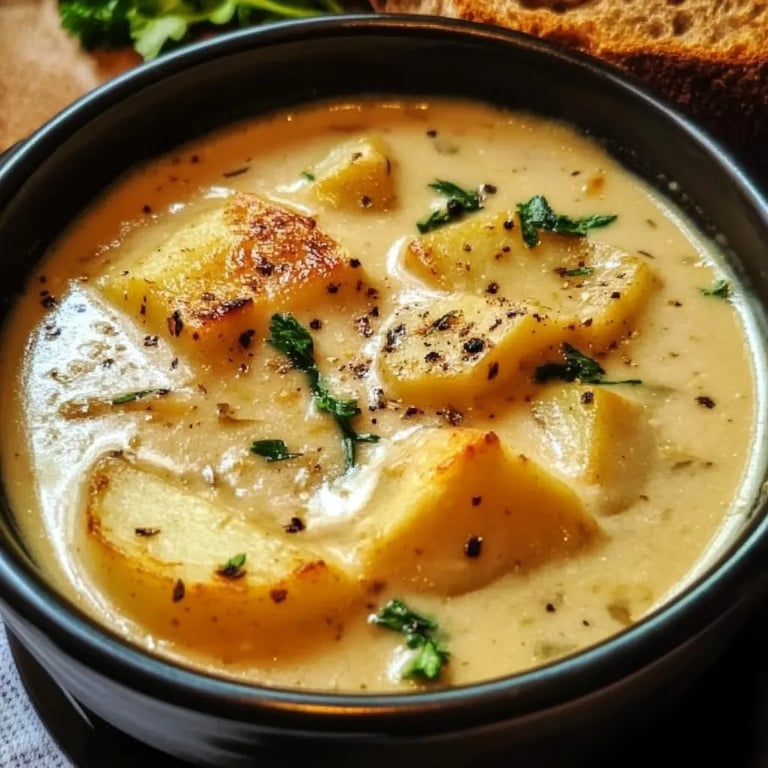 Cheddar Garlic Herb Potato Soup