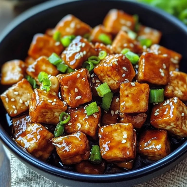 Crispy Honey Garlic Tofu