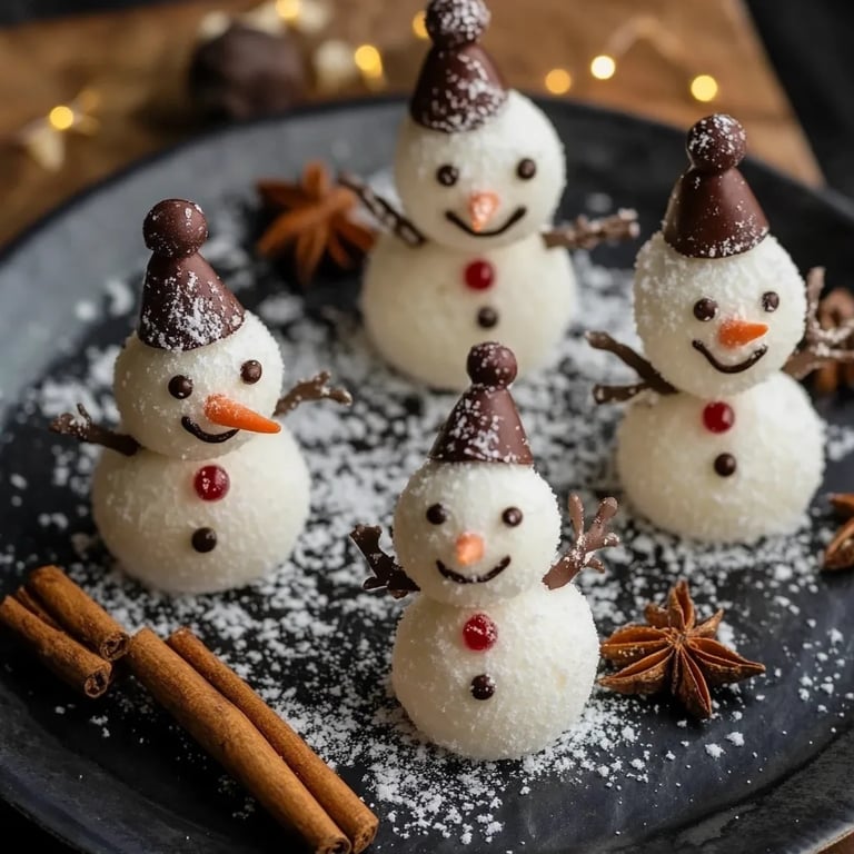 Entzückende Schneemann-Trüffel
